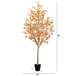 Nearly Natural 8' Artificial Autumn Fall Eucalyptus Tree (T4813)