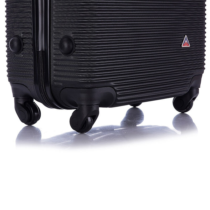InUSA Royal 2-Piece Hardside Spinner Luggage Set, TSA Checkpoint Friendly, Black (IUROY0SM-BLK)