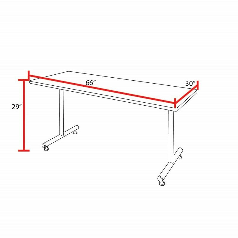 Regency Kobe 66"W x 30"D Training Room Table, Laminate, Ash Grey (MKTRCT6630AG)