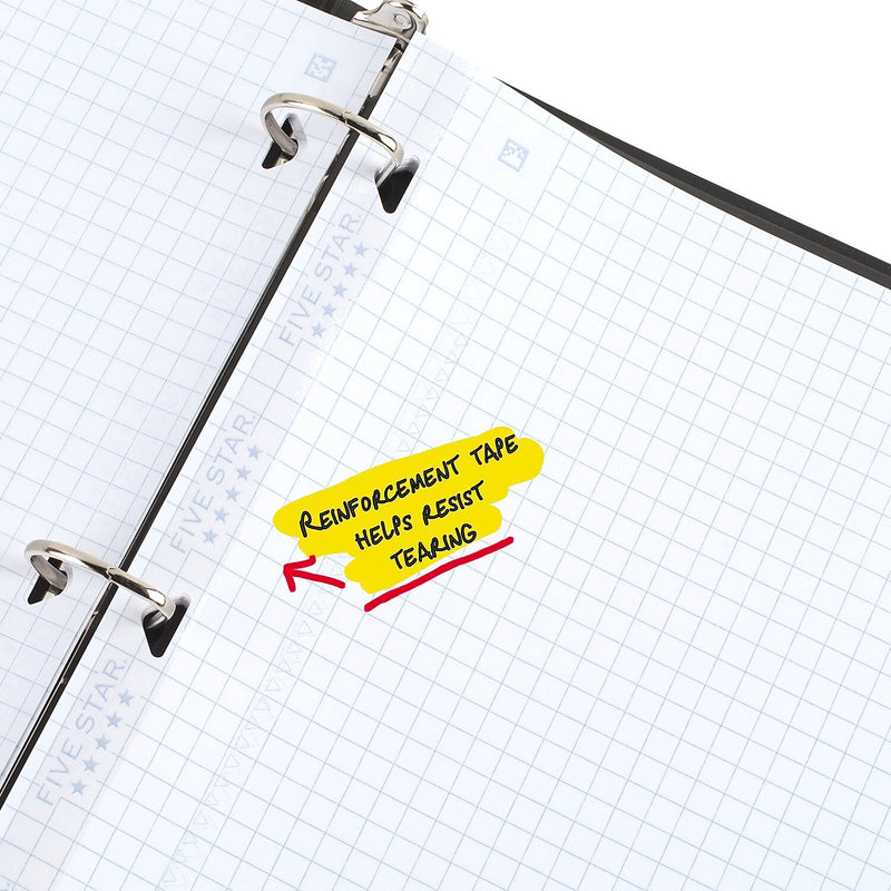 Five Star Reinforced Graph Paper, 8.5" x 11", 3-Hole Punched, 80 Sheets/Pack (170122/170036)