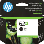 HP 62XL Black High Yield Ink Cartridge, Prints Up to 600 Pages (C2P05AN#140)