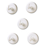Learning Resources Magnetic Hooks, Strong Magnetic Hooks, White, Set of 5 (LER2698)