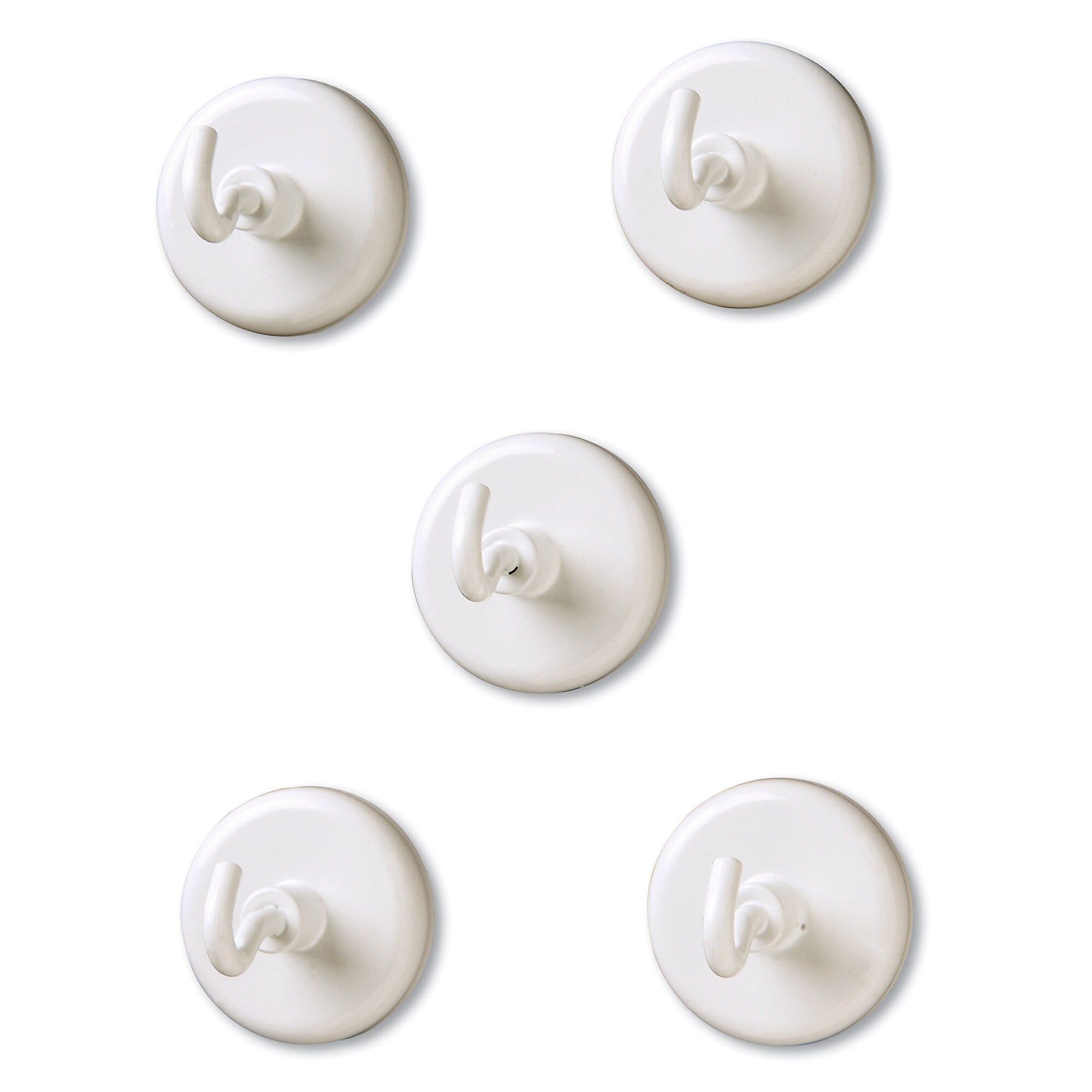 Learning Resources Magnetic Hooks, Strong Magnetic Hooks, White, Set of 5 (LER2698)