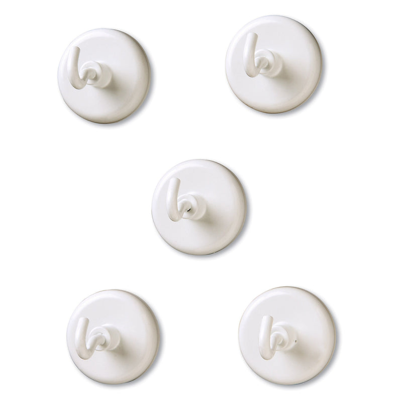Learning Resources Magnetic Hooks, Strong Magnetic Hooks, White, Set of 5 (LER2698)