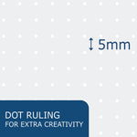 Whitelines Journal, 75.75" x 8.25", Dotted Ruled, Gray, 70 Pages, 12/Carton (17006cs)