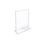 Azar Sign Holder, 5" x 7", Vertical, Table Top, Clear, Acrylic, 10/Pack (142710)