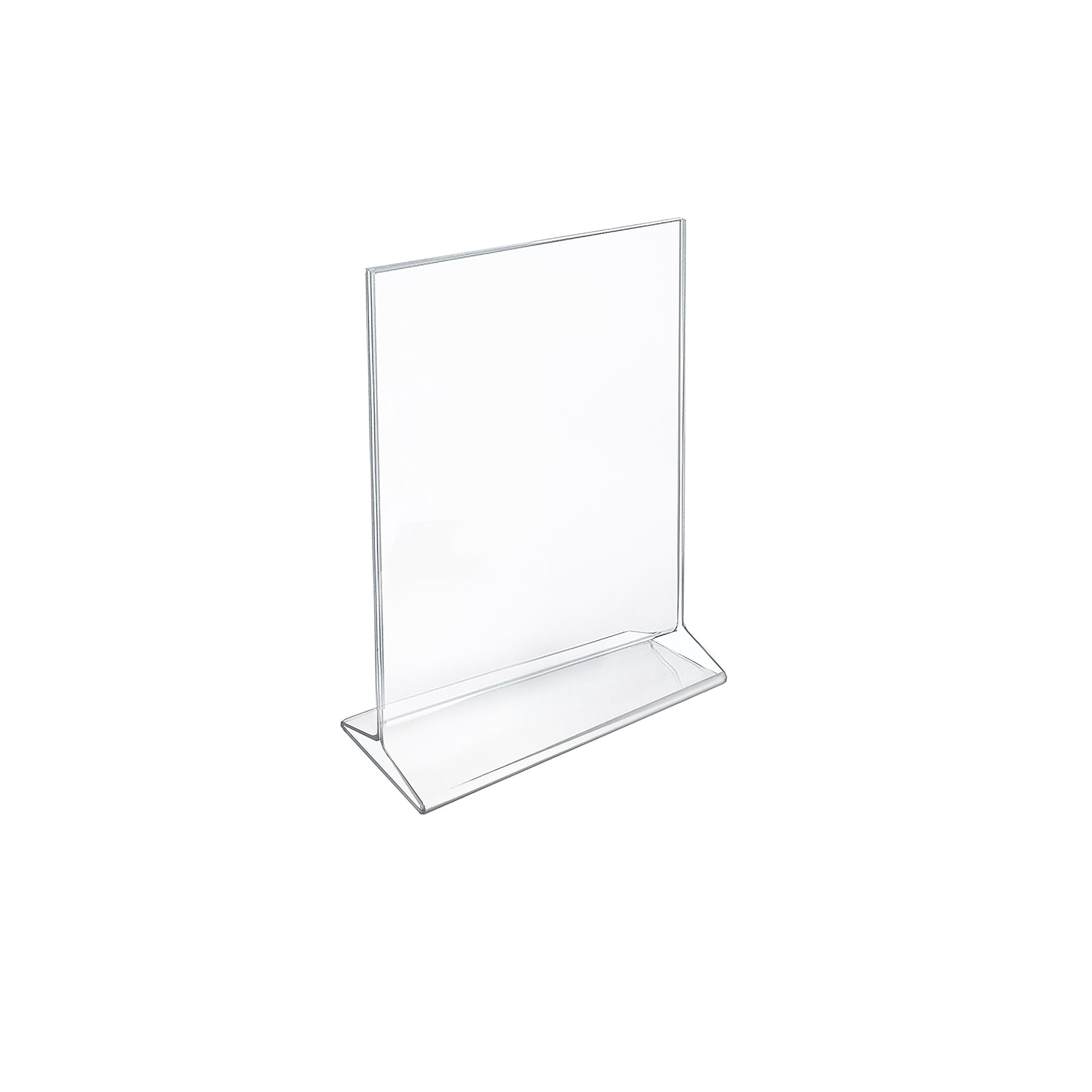 Azar Sign Holder, 5" x 7", Vertical, Table Top, Clear, Acrylic, 10/Pack (142710)