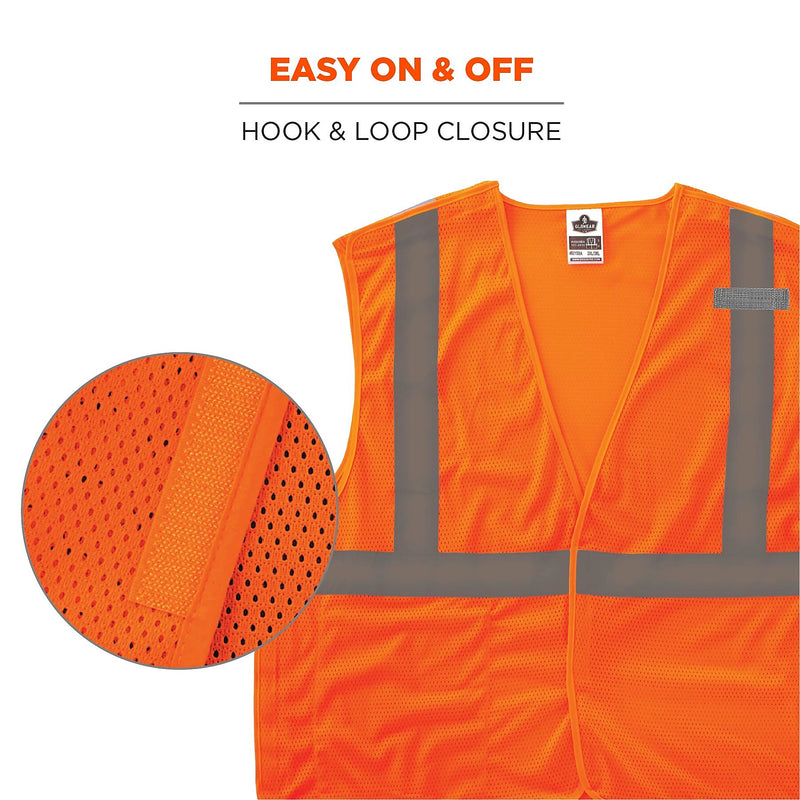 Ergodyne GloWear 8215BA High Visibility Sleeveless Safety Vest, ANSI Class R2, Orange, S/M (21063)