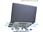 SIIG Adjustable Aluminum Stand for Laptops and Macbooks, Silver (CE-MT2C12-S1)