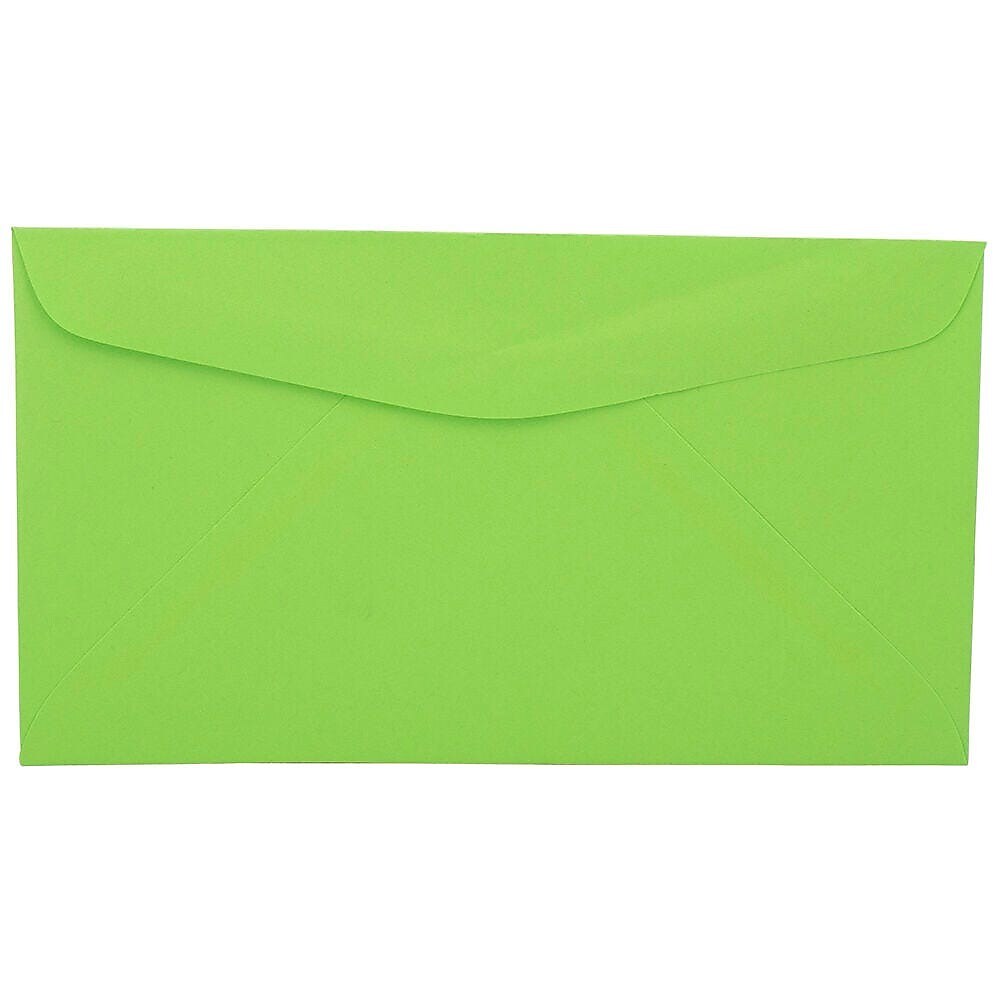 JAM Paper #6 3/4 Booklet Envelope 3 5/8" x 6 1/2", Light Green, 100/Pack (457611417d)