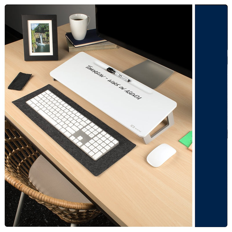 Quartet Magnetic Steel Dry-Erase Desktop Computer Pad, 21" x 7.75", White (Q090F1-R)