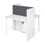 Bush Business Furniture Hustle 48"W 2 Person Back to Back Cubicle Panel Workstation, White (HUS020WH)