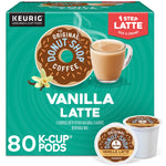 The Original Donut Shop One-Step Vanilla Latte Coffee Keurig K-Cup Pod, Dark Roast, 20/Box, 4 Boxes/Carton (381779CT)