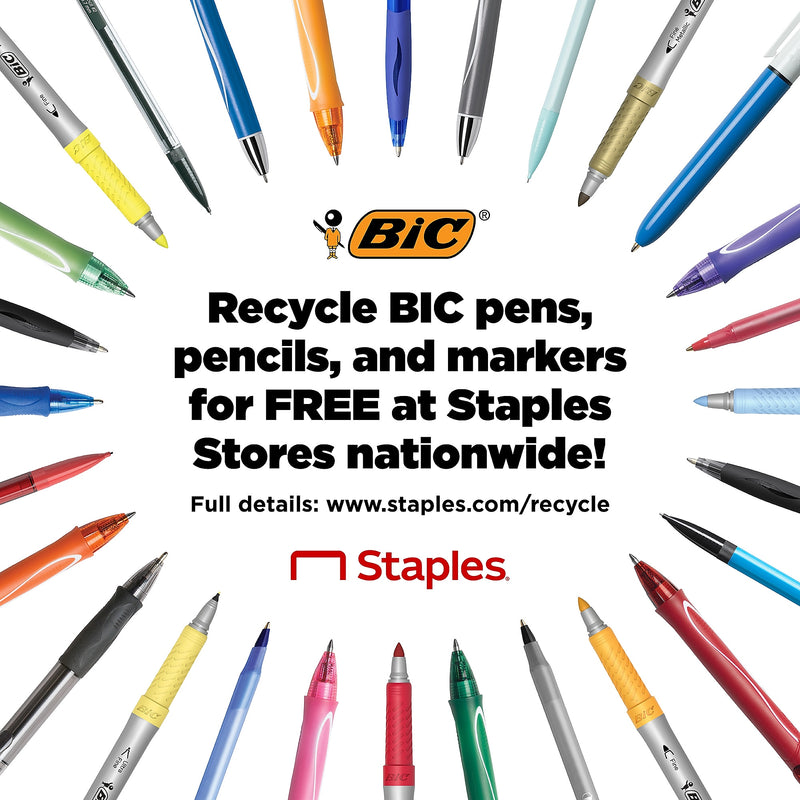 BIC Brite Liner Stick Highlighter, Chisel Tip, Yellow, 24/Pack (BL241YEL)