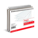 Staples™ 4" x 6" Index Cards, Lined, White, 50 Cards/Pack, 3 Pack/Carton (TR51007)