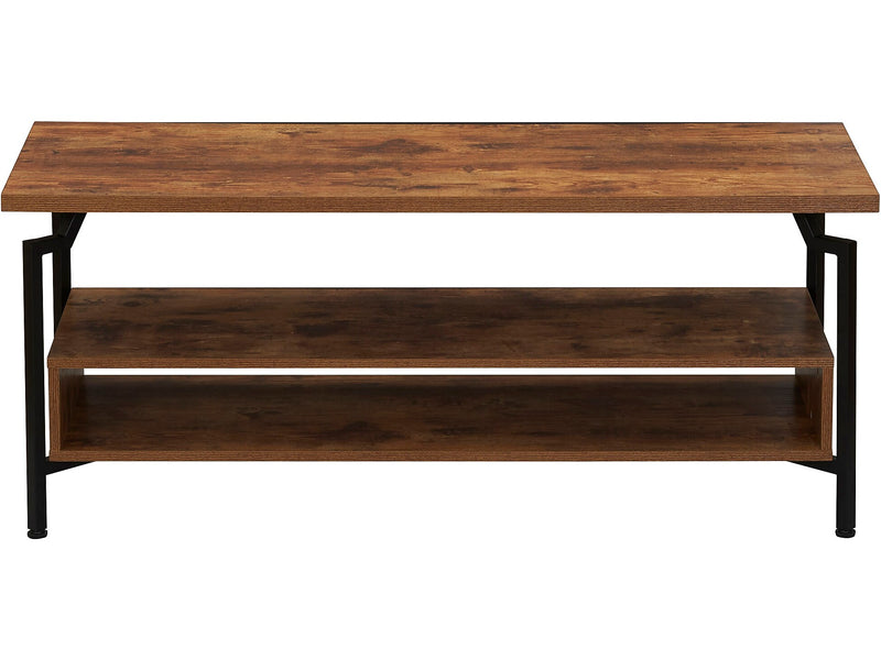 Household Essentials Crown Console TV Stand, Screens up to 50", Hickory/Black (8240-1)