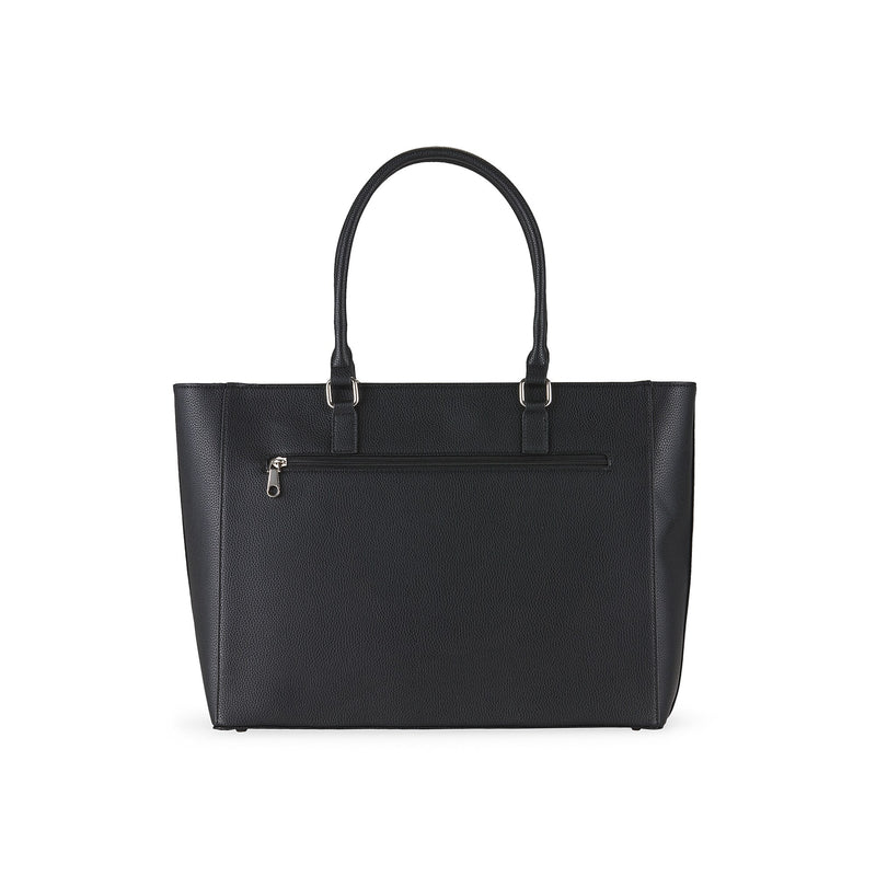 Bugatti Monica Vegan Leather Business Tote, Black (LBG705-BLACK)