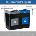 Commercial Zone Avante Polyethylene Dual-Stream Trash and Recycling Center, 110-Gallon, Multicolored (787201MSA)