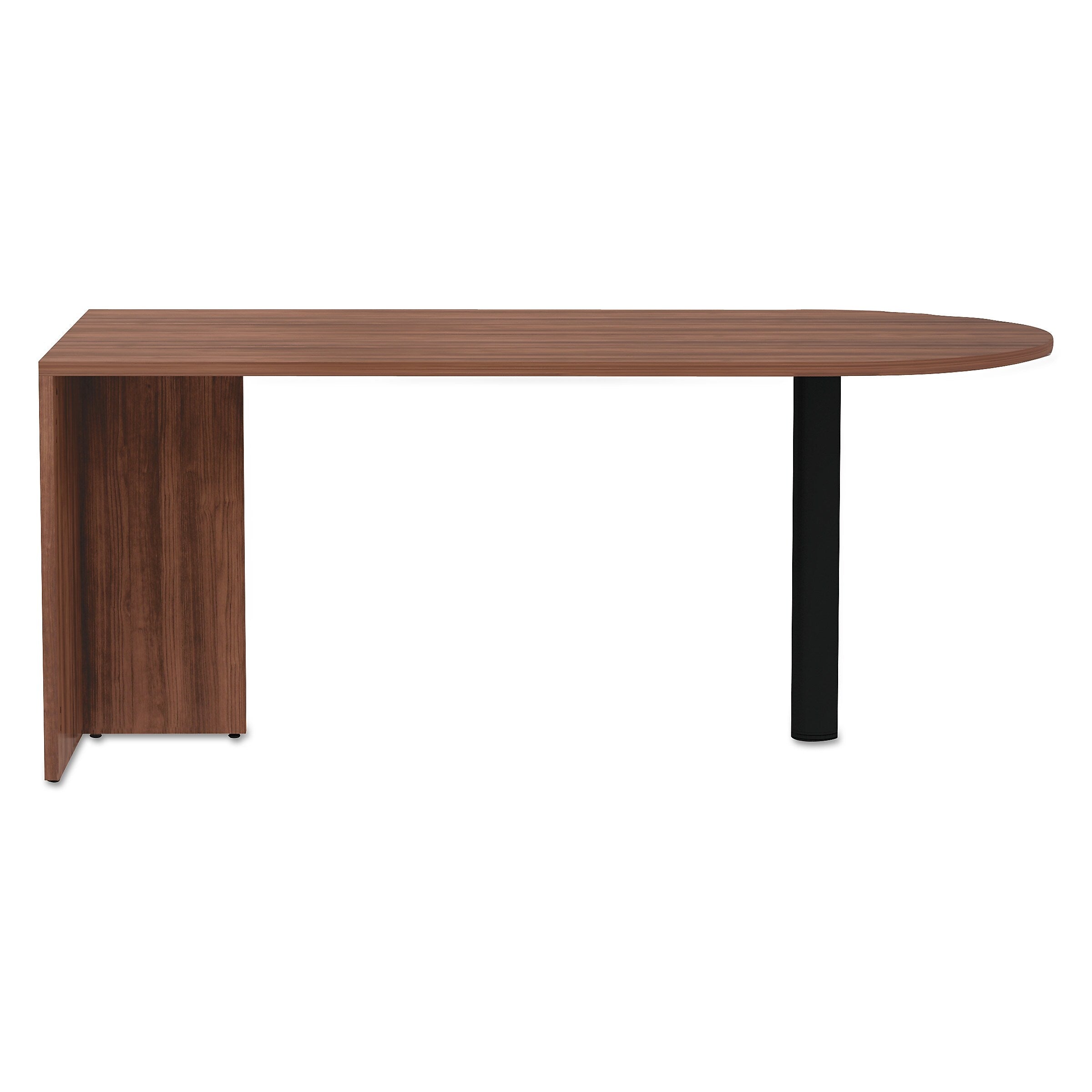 Alera® Valencia Series D-Top Desk, 71w x 29.5d x 29.5h, Modern Walnut