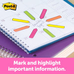 Post-it Arrow Flags, .47" Wide, Assorted Colors, 96 Flags/Pack (684-ARR4)