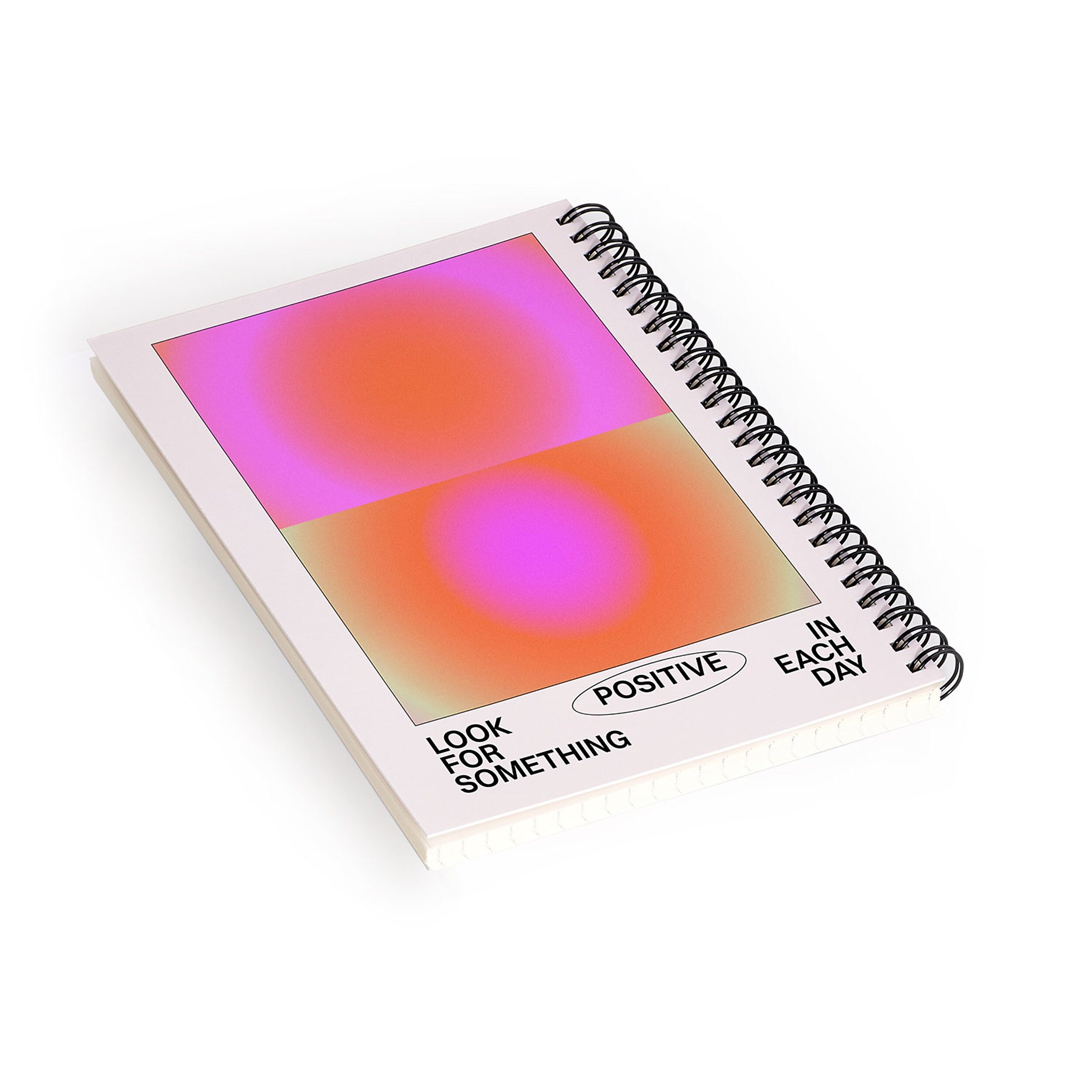 DENY Designs Look For Something Positive 1-Subject Professional Notebooks, 5.5" x 8.25", Dotted, 60 Sheets (83756-NOBS01)