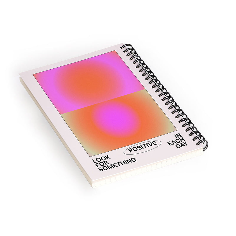 DENY Designs Look For Something Positive 1-Subject Professional Notebooks, 5.5" x 8.25", Dotted, 60 Sheets (83756-NOBS01)