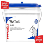 WypAll WetTask HDPE Wiping System Bucket, Blue/White, 4 Buckets/Carton (51677)