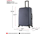 DUKAP Adly 28" Hardside Suitcase, 4-Wheeled Spinner, TSA Checkpoint Friendly, Navy Blue (DKADL00L-BLU)