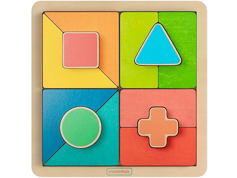 Flash Furniture Bright Beginnings Geometric Shape Building STEM Puzzle Board (MK-MK11145-GG)