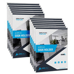AdirOffice Wall Mount Sign Holder, 8.5" x 11", Desktop/Wall, Clear Acrylic, 36/Pack (639-8511-36-WM)