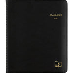 2026 AT-A-GLANCE Recycled 7" x 8.75" Weekly & Monthly Appointment Book, Faux Leather Cover, Black (70-951G-05-26)