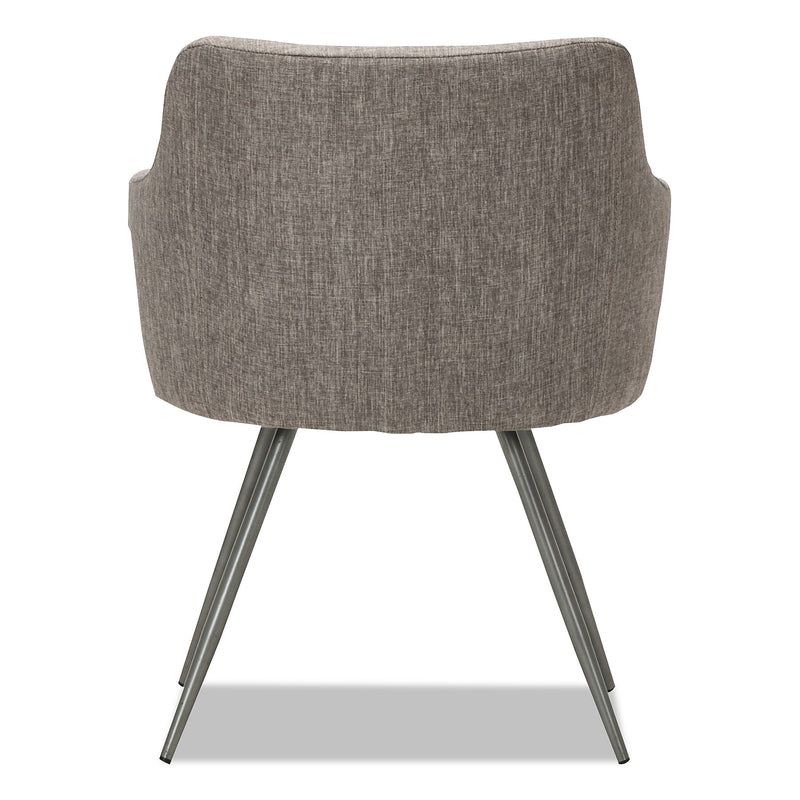 Alera® Captain Series Fixed Arm Fabric Computer and Desk Chair, Gray Tweed (CS4351)