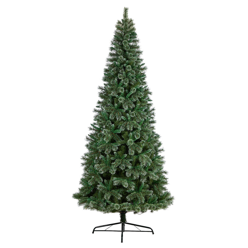 Nearly Natural 10-ft Wisconsin Slim Snow Tip Pine Artificial Christmas Tree with 1050 Clear LED Lights (T3051)