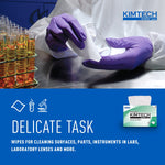 Kimtech SCIENCE KIMWIPES Delicate Task Durable Fibers Cleaning Wipers, 8.4" x 4.4", White, 280 Wipers/Box, 60/Carton (34155)