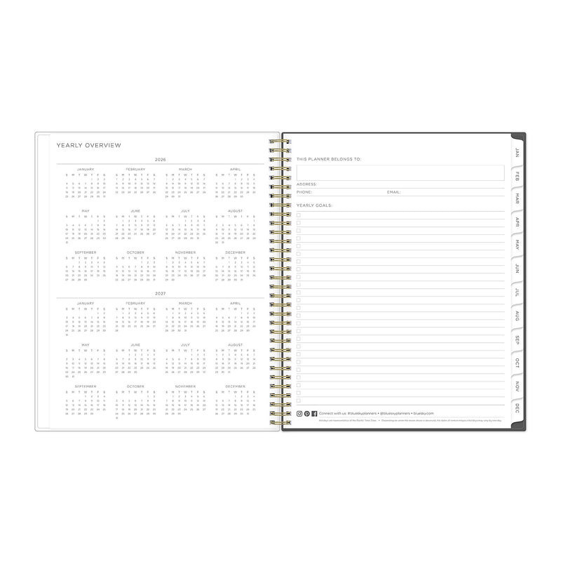 Planning Calendar KV Midnight Garden PP 8.5x11 RY26 Wkly/Mthly Safety Wirebound -