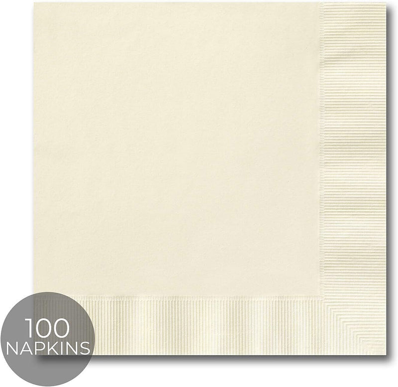 Ecru Beverage Napkin - Full Color Imprint, 100/BX