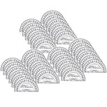 Charles Leonard 180-Degree Protractor, 4", Clear, 12/Pack, 3 Packs/Bundle (CHL77104IP-3)