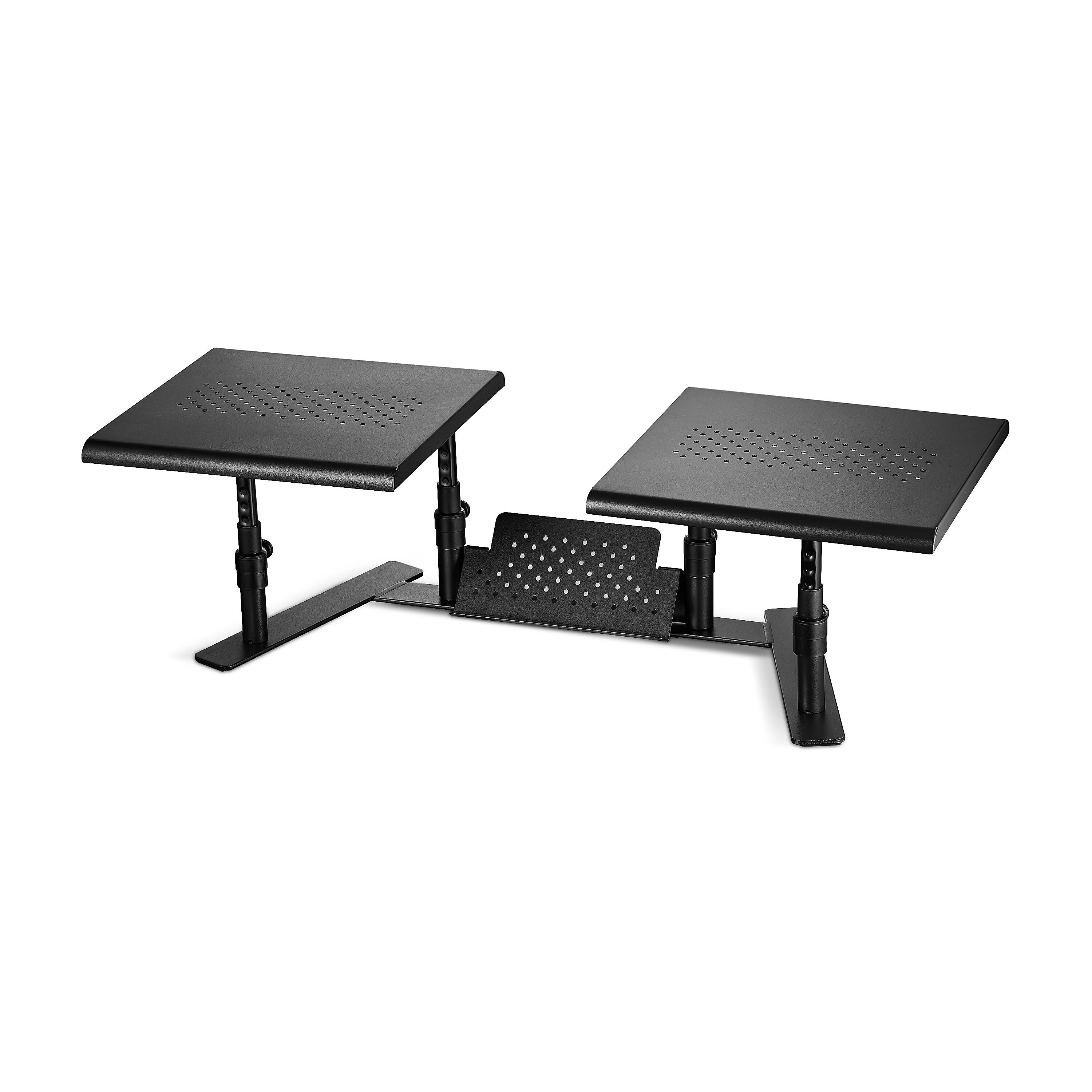 Staples TECH Adjustable Dual Monitor Stand, Up to 24" Monitors, Black (51230)