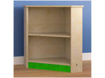 Flash Furniture Bright Beginnings Kids' 2-Tier Corner Kitchen Cabinet, Brown/Green (MK-ME03553-GG)