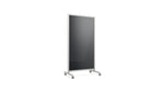 Ghent EZ Glass Mobile Dry-Erase Whiteboard, Aluminum Frame, 75"H x 38"W (EZ1NA7538BK)