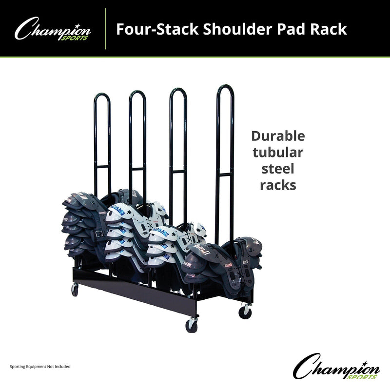 Champion Sports Four-Stack Shoulder Pad Rack