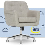 Serta Style Ashland Fabric Swivel Computer and Desk Chair, Light Gray (CHR100004)
