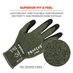 Ergodyne ProFlex 7042 Nitrile Coated Cut-Resistant Gloves, ANSI A4, Heat Resistant, Green, Medium, 1 Pair (10343)
