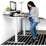 VersaDesk PowerLift Split-Level 72"W Electric Rectangular Adjustable Standing Desk, Black/White (PL2SD7230-WB)