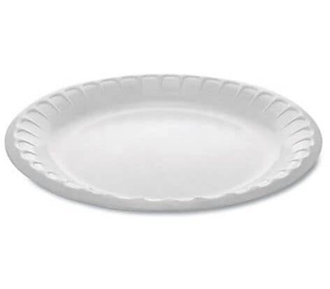 Pactiv Laminated Foam Dinnerware, Plate, White, 500 Plates (PCTYTK100090000)