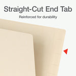 Pendaflex End Tab File Folder, Straight Cut, Letter Size, Manila, 50/Box (1007069)