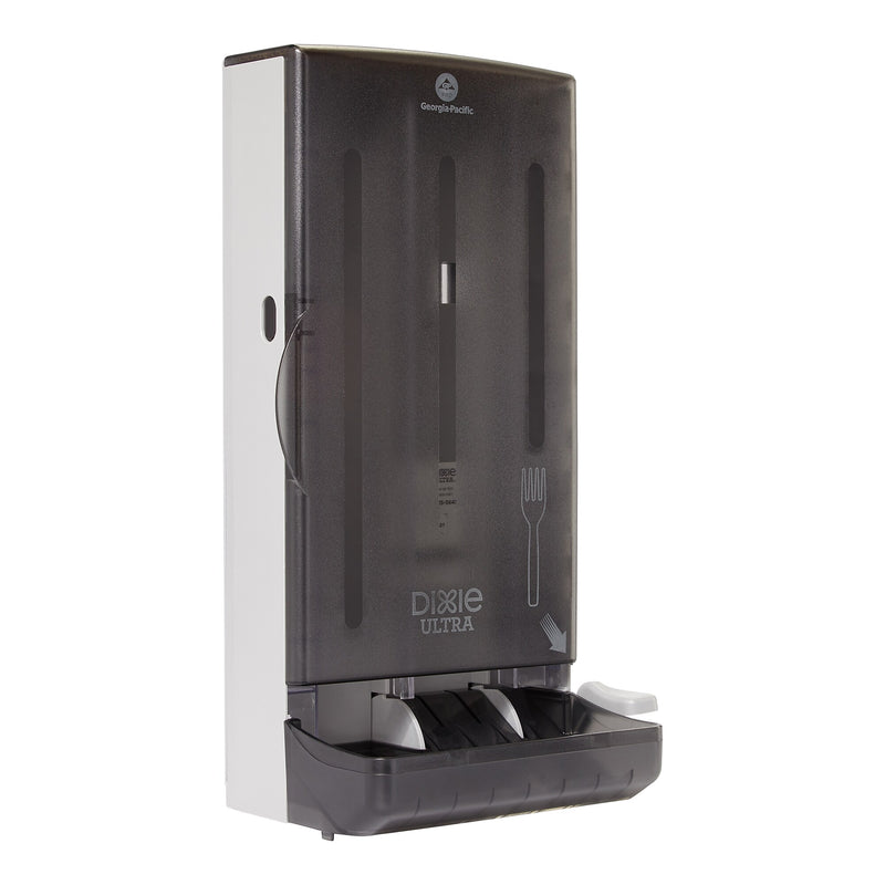 Dixie Ultra SmartStock Mini Polystyrene Medium Weight Fork Dispenser by GP PRO, 80 Fork Capacity, Black (SSFD80)