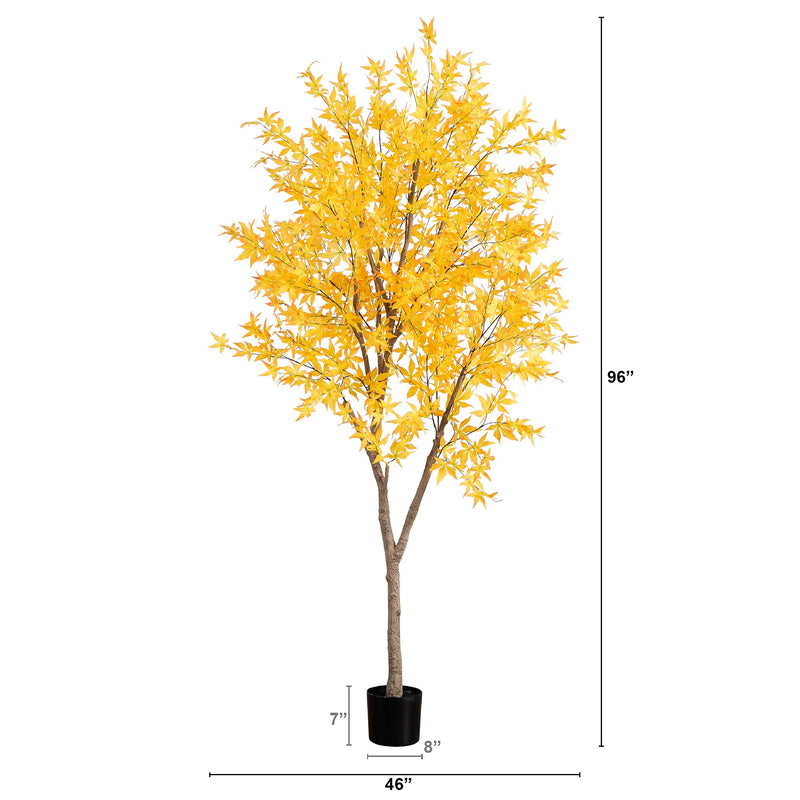 Nearly Natural 8' Autumn Maple Artificial Fall Tree (T4811)