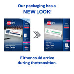 Avery 3.5" x 11" Laser & Inkjet Embossed Tent Cards, 50/Box (05309)