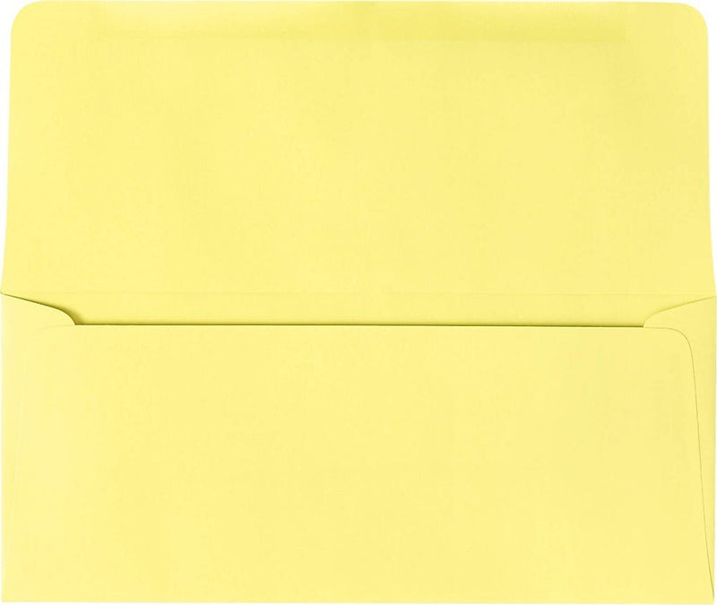 JAM Paper #9 Booklet Envelopes, 3 7/8" x 8 7/8", Pastel Canary, 50/Pack (R2172-50)